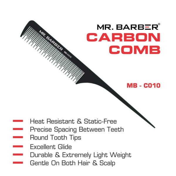 Mr. Barber Teasing Tail Comb MB-CO10 (1 Unit)