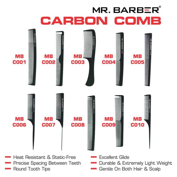 Mr. Barber Teasing Tail Comb MB-CO10 (1 Unit)