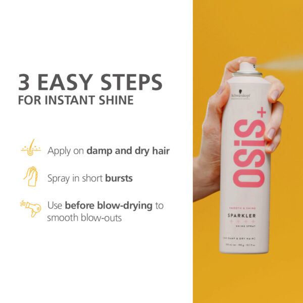 Schwarzkopf Professional OSiS+ Sparkler Hair Styling Shine Spray | 300ml