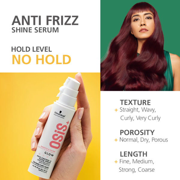 Schwarzkopf Professional OSiS+ Glow Anti-Frizz Shine Serum | 50 ml
